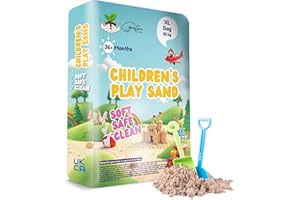 Laeto Summertime Days 22kg Extra Large Bag of Play Sand for Kids | Soft Play Childrens Non Toxic Sand Bags for SandPit and Other Areas