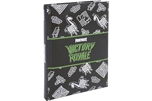 PRESTIGE & DELUXE Agenda Compatible Agenda Scolaire Fortnite Victory Royale Taille Standard 18x14 cm 2024/2025 + Porte-clés sifflet et Stylo Multicolore