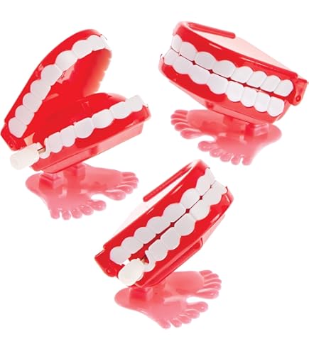 TOYANDONA 16 Stück Aufziehspielzeug Mit Klappernden Zähnen - Lustiges Partyspielzeug Für Kinder