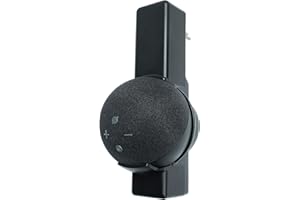 dw4you Dot (5. / 4. Generation) Steckdosenhalterung Wandhalterung - Entwickelt in Deutschland - Platzsparende Lösung, Montage ohne Bohren, ohne Kleber, Dot 5/4 Halter (Black)