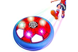 Glückpa Spider Pallone Calcio Fluttuante, Hoverball con Luci LED, Giochi di Calcio per Bambini 3 4 5 6 Anni, Regalo Bambini Bambina 3-12 Anni, Giochi Esterno Interno Bambini