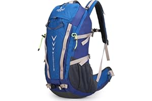 Aoking Mochila senderismo,escalada,40 L-50 L,Elementos estándar_tabla de malla de flujo de aire extraíble,impermeable,silbato SOS,funda para lluvia
