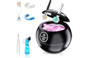 ‎TMEOIIPY Ultraschallreinigungsgerät Zahnschiene, 45k HZ Ultraschallreiniger für Zahnersatz, Aligner, Retainer, Whitening Trays, Night Dental Mouth Guard, 190ml UV Reinigungsgerät für Zu Hause Oder auf Reisen