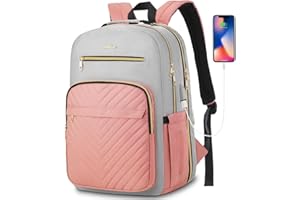 ‎YAMTION YAMTION Rucksack Schule Damen,Schulrucksack Teenager Mädchen Schultasche Frauen 17.3 Zoll Laptop Rucksack für Arbeit Büro Studium Schule Stadt Universität