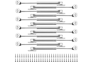 NAMYEUT 12 Unidades de Amortiguador de Gas para Muebles de Cocina, Potencia de 100N / 10kgf, Amortiguador de Gas Hidráulico con Tornillo para Solapas, Armarios, Muebles, Estanterías