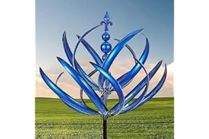 KEEPLUS Metal Wind Spinner, Wind Spinners for Garden, Outdoor Wind Spinner, Metal Wind Spinner, Wind Spinner Windmill, Wind Spinner Metal Garden Stake, Wind Sculpture, Wind Spinners Stakes Ornaments For Yard