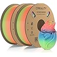Creality Official Hyper PLA Filament 1.75 mm, 3D Printer Filament PLA High Speed PLA 30-600 mm/s, Fits FDM 3D Printers, 2 kg (1 kg x 2) Rainbow Colours (Quick Changes)