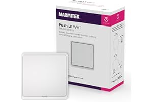 Zigbee Smart Wall Switch – Marmitek Push LE WHT – przycisk Zigbee 3.0 – inteligentny przełącznik ścienny WLAN – użyj tych przełączników, aby włączyć lampę i urządzenia Tuya – biały