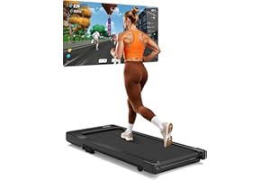 MJWW Walking Pad Treadmill with Seamless One-Piece Molding Design, Portable Under Desk Treadmill for Home & Office, Walking Machine APP & Remote Control with AI Training, Door-to-Door Delivery