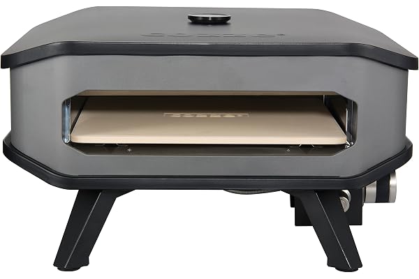 Cozze 13" Four à Pizza à Gaz Portable avec Thermomètre Intégré - Cuisson Parfaite, Black