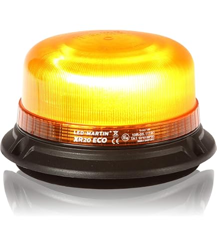 HELLA Valuefit 2Xd 357 980-001 Led-Feu À Éclats Slim - 12/24V - Jaune - Vissé/Fixation Magnétique - Câble: 3000Mm - Fiche