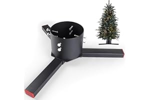 EFUTURETIME Weihnachtsbaumständer Gross Verstellbarer Ø8-14cm Baumstämme, Christbaumständer Metall Abnehmbare für Echte Bäume 160-260cm, Tannenbaumständer für Outdoor und Innen Verwendbar, Schwarz