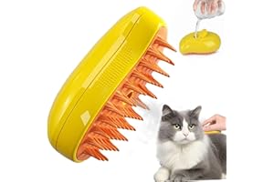 SFSSHUI Cepillo De Vapor Para Gatos,3-In-1 Cepillo Vapor Para Gatos,Steamy Cat Brush,Vepillo De Vapor Autolimpiable Para Pets,Cepillo Gatos Quitapelo Con Vapor Multifuncional,Cepillo De Aseo Para Gatos.