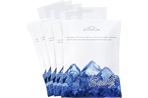 SaaG Soak & Freeze Dry Ice Packs for Cool Box - Pack of 5 or 10 for Lunch Box Travel Cool Box Camping - Suitable for Cooler bags Lunch Boxes - Keeps Food Fresh & Cool