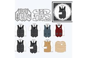 GLOBLELAND Suit Cutting Dies Metal Men's Clothes Vest Tie Embossing Stencils Die Cuts for Paper Card Making Decoration DIY Scrapbooking Album Craft Decor