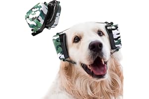 NAUXIU Protectores de oídos para perros, orejeras con cancelación de ruido, orejeras multifuncionales, audición de oído, mascotas, resistente al viento, bufanda para perros Winte