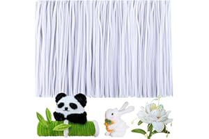 Easusy White Pipe Cleaners, 30cm Long Crafting Pipe Cleaners for Christmas Craft, 150 PCS Chenille Stem Set, Pipe Cleaners for Craft and Creative Home Decoration Supplies DIY Arts