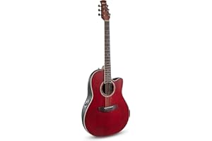 Applause E Guitare acoustique traditionnelle AB24-2S Mid Cutaway rouge rubis satiné