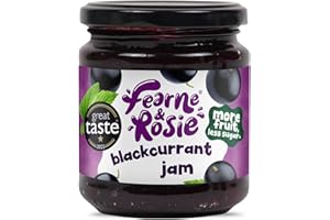 Fearne & Rosie Blackcurrant Jam, Award Winning, More Fruit & 40% Less Sugar, Vegan Friendly, Gluten Free, 100% Natural Ingredients, No Palm Oil, No Concentrates & B Corporation Certified 320g Jar