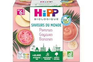 HiPP - Saveurs du Monde - Pommes Goyaves Bananes Coupelles - 4x100g