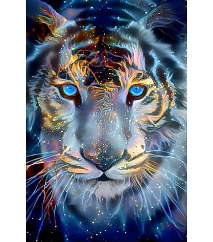 DPHERO Kit Diamond Painting Tigre 5D - Tela 30x40 Cm - Diamanti Rotondi Full Drill Per Adulti E Principianti