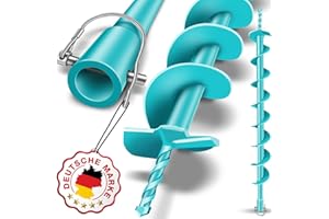 BRUNNENTAL ® Erdbohrer 80mm - Ideal Für Aushubarbeiten - Pfahlbohrer Brunnenbohrer - Robuste Bohrspitze 80 mm - Erdlochbohrer - Premium Spindel mit präzisen Schneidklingen - einfache Bedienung