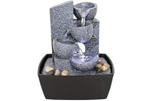 ‎KIOM Kiom Zimmerbrunnen Tischbrunnen Dekobrunnen FoBucket mit LED 10526