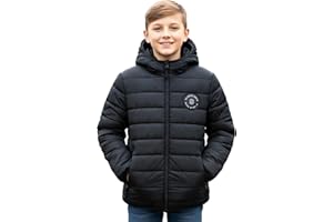 Sunny Sprout Manteau garçon automne-hiver - Doudoune légère capuche coupe-vent pour enfants - Veste polaire imperméable