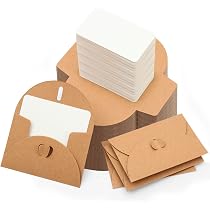 50 Pochettes/Enveloppes Transparentes Pour Étiquettes, Bijoux, Petites Cartes - Idéal Pour Fêtes, Mariages, Boutiques