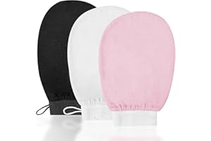 Maxentico Exfoliating Glove, Body Scrub, Deep Exfoliating Facial Gloves, Exfoliating Skin Body Gloves, Exfoliating Gloves, Body Shower Glove, Dead Remover Glove (3 Pieces)