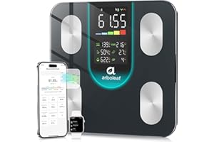 arboleaf Scales for Body Weight & Fat, Smart Body Fat Scales, High Precision Bluetooth Digital Bathroom Scale with 14 Body Composition Metrics for BMI Muscle Mass, 400lb/180kg