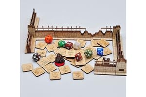 VIIPHA Statusmarkierungen aus Holz, mit fantastischen Totenkopf-Symbolen, tolles DM-Werkzeug für Dungeons & Dragons, Pathfinder und RPG-Miniaturen, 116 Stück