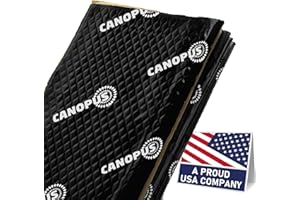 CANOPUS Professional Sound Deadening Mat for Cars, 50 mil 5 sqft, Pack of 5 Sheets, Butyl Sound Deadener Mat, Audio Car Sound Dampening Material for Car Trunk, Door, Floor and Ceiling, Black