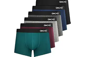 QINCAO Calzoncillos Hombre Boxer Paquete de 6, Suave y Ajuste Cómodo | Ajuste perfecto, No rasguñan la Piel, Calzoncillos Hombre, El Tejido Apenas se Deforma, Sin etiquetas molestas