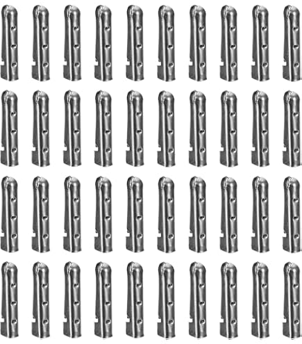 Keadic 201Pcs Metalen Schoenveters Tips Platte & Ronde Hoofd Set Met Neustang, 4 Gaten Bullet Vormige Aglet Tips Schoen Kant Einden Vervanging voor Sneakers Canvas Hoodies Broek Repareren (6 Kleuren