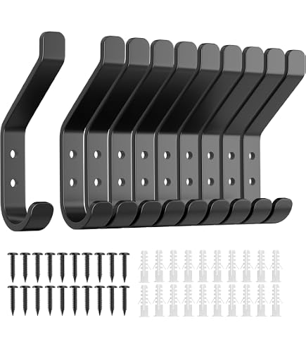 FOGAWA 8er Set Wandhaken Aus Aluminium – Robust, Grau, Für Garderobe, Bad, Küche & Mehr