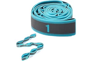 BDBF Stretching Strap with Loops,1pcs Exercise Strap,Yoga Stretch Assist Strap with 9 Loops Exercise Straps,Stretch Band for Physical Therapy, Pilates, Yoga, Dance, Gymnastics Exercise and Flexibility