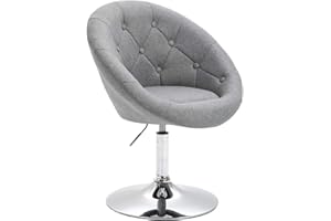 ‎SVITA SVITA Havanna Cocktail-Sessel Lounge Clubsessel Drehsessel Retro Barhocker Stoff Grau