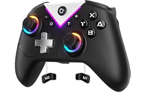 Gamrombo Wireless Controller for Nintendo Switch 2/1 Lite/OLED, PC/Steam, with Turbo & Macro Function, Bluetooth, RGB Lighting, Back Paddles, 6-Axis Sensor, 4 Vibration Motors, Screenshot
