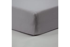 BabyCalin - Drap housse 60x120x15cm Gris certifié OEKO-TEX