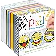 Pixel P29025 Smiley Craft Set, Plug-in System as Creative Hobby for Children from 6 Years, Cube Box with Motif Templates and Pixel Squares