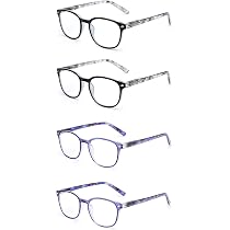 JM Occhiali da Lettura e Presbiopia. Resistenti e Confortevoli con un  Design Unico. Per Donna e Uomo. +1.0 [Confezione di 4-2x Grigi 2x Blu] :  Amazon.it: Salute e cura della persona