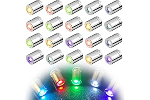 TEASTEAM 20 pcs Mini Luci LED a Batteria, LED Decorative per Modello in Miniatura, Lucine LED Decorative Adatto per Giocattoli Decorativi, Case Delle Bambole, Modelli Artigianali Fai-Da-Te (Luce colorata)