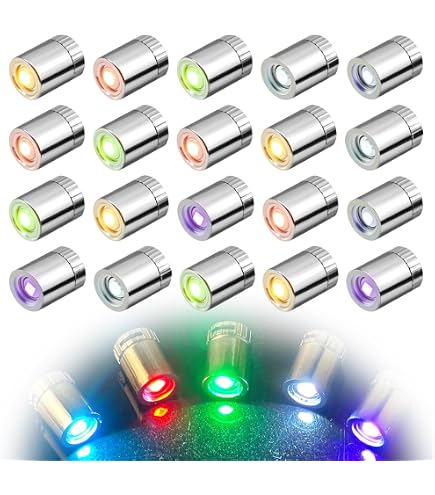 10 pièces Super Mini lampe à LED magnétique jouets 7.8mm * 7.1mm bricolage modèle faisant modèle général Plus lumière avec piles et 1pc aimant  26