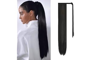 Schwarzer Pferdeschwanz Extension 60cm – Synthetik-Haarverlängerung Für Voluminösen Zopf