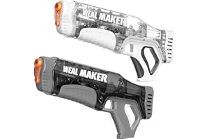 ARTCOOL 2Pack Elektrische Wasserpistole für Erwachsene,Schnelles Auto Saug mit 330+ Kontinuierlicher Wasserpistole bis zu 8-10Meter,Leistungsstarke Wasserpistolen für Erwachsene/Kinder（Schwarz+Weiß）