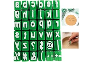 XIAGER 36PCS Clay Letter Stamp Set,Deep Engraved 3D Alphabet Stamps for Pottery and Ceramics,Letter Stamps for Clay,Durable Pottery Tool,Letter Numeral Polymer Clay Tool,Alphabet Number Stamp Tool,B