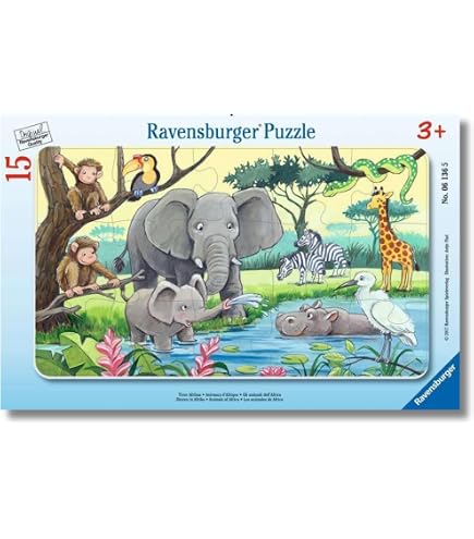 Ravensburger Un Giorno Allo Zoo - Puzzle 2x24 Pezzi Per Bambini, Da 4 Anni, Formato 26x18 Cm - 4