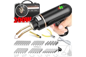 VTSHENY 200W Soudure Plastique Sans Fil, USB Rechargeable Soudage Plastique avec Batterie 5000ma, Kit Réparation Plastique avec 1200PCS Agrafes Chaud pour Réparer Auto Pare-Chocs, Reparation Souder Plastique