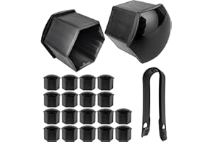 ‎YOUR DAY MATE Nakrętki do kół 17 mm, 20 x nakładki na śruby do opon z narzędziem do demontażu, uniwersalne do wszystkich marek samochodów, nakładki na śruby z tworzywa sztucznego, Ø 1,7 cm, osłona nakrętki koła z